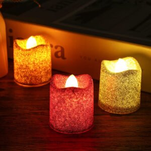 Led Decor Flameless Electric Pillar Flickering Party Lamp Smokeless Tea Lights Battery