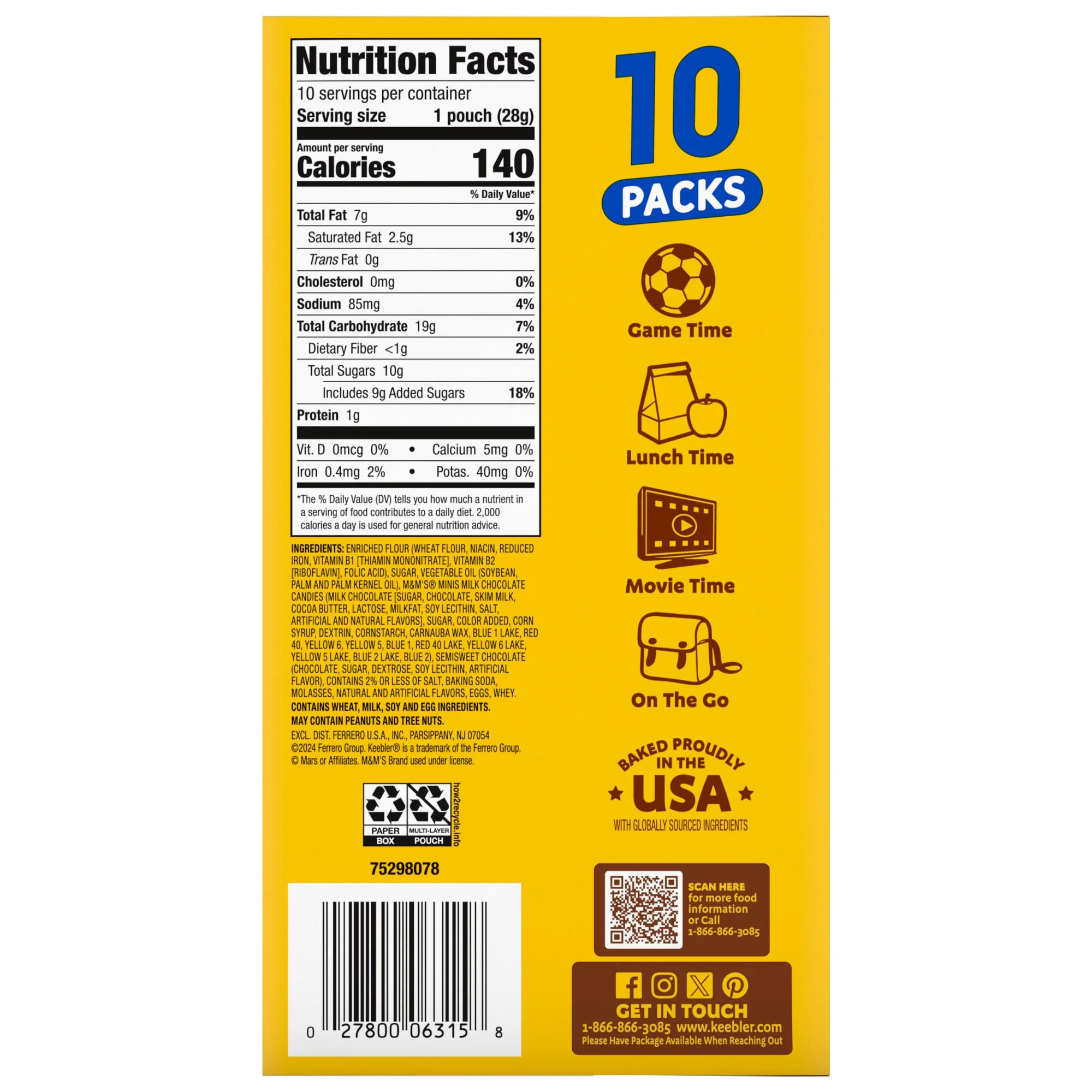 Keebler Chips Deluxe Minis Made with M&M’s, Chocolate Chip Cookies - Image 2